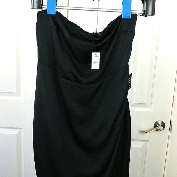 Express Strapless Black Dress - Size Medium - Picture 2 of 7